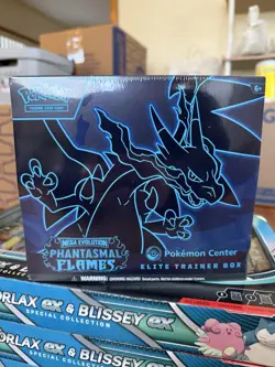 Phantasmal Flames Pokemon Center Elite Trainer Box ETB Sealed - Image 1