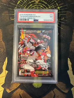 Pokemon Team Magma's Groudon EX 15/34 Double Crisis Full Art PSA 7 - Image 3
