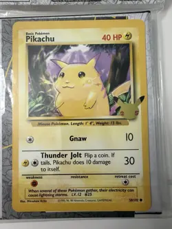 Pokemon 25th Anniversary Oversized Binder Pikachu Promo First Partner Brand New - Image 3