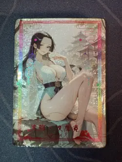 Goddess Hancock White Bikini Preimium Thick Card Waifu Doujin One Piece Full Art - Image 1