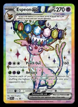 Espeon ex SVP 175 Ultra Rare Black Star Promo Pokemon Card - Image 1
