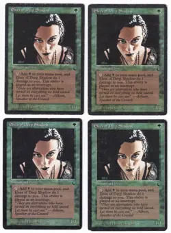 Elves of Deep Shadow x4 -The Dark -MTG HP/MP -FREE SHIPPING! - Image 1
