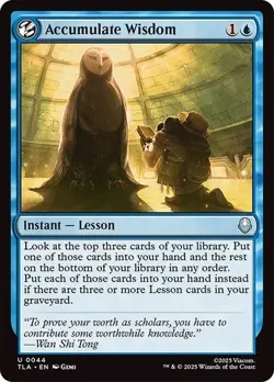 Accumulate Wisdom Magic the Gathering MTG Avatar: the Last Airbender TLA - Image 1