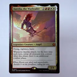 Magic The Gathering Mtg Aurelia, The Warleader Mythic Foundations Near Mint - Image 1