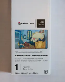 Munchlax & Snorlax "Bedroom" Playmat/Mouse Pad-Pokemon Center × Van Gogh Museum - Image 2