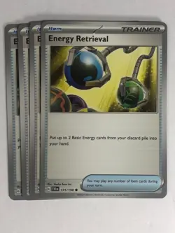 Pokemon TCG Scarlet & Violet 4x Playset Energy Retrieval 171/198 Near Mint - Image 1