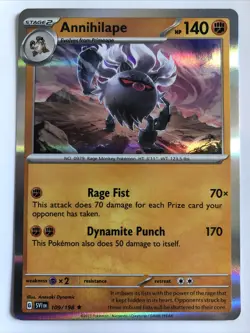 Pokemon TCG Scarlet & Violet Annihilape Holofoil 109/198 NM Rare - Image 1