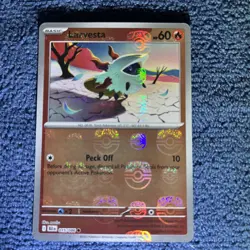 Larvesta 015/086 Poke Ball Reverse Holo Black Bolt Pokemon NEAR MINT NM - Image 1