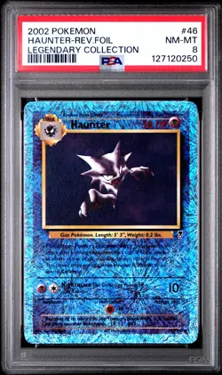 2002 POKEMON LEGENDARY COLLECTION #46 HAUNTER-REVERSE FOIL PSA 8 - Image 1