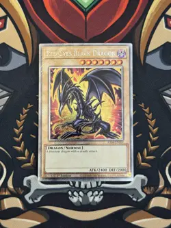 YUGIOH RED-EYES BLACK DRAGON PLATINUM SECRET RARE NEAR MINT RA04-EN109 - Image 1