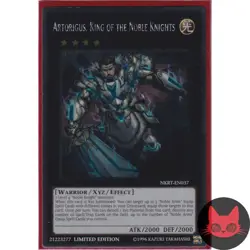 Yugioh Artorigus, King of the Noble Knights NKRT-EN037 Platinum Rare LP - Image 1