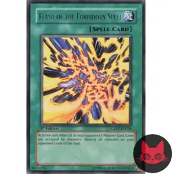 Yugioh Flash of the Forbidden Spell CDIP-EN038 Rare 1st Edition NM - Image 1