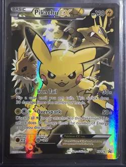 Pokemon TCG Pikachu EX XY124 Black Star Promo Card 2016 - LP+ - Image 1