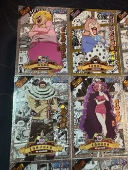 One Piece Set of 9 Ultra Rare Premium Foiled Collectible Anime Silver Cards #1 - Image 2