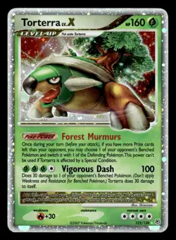Torterra LV. X 122/130 Holo Rare Diamond & Pearl Pokemon Card - Image 1