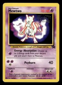 Mewtwo 3 WB The First Movie Black Star Promo Pokemon Card - 3 - Image 1