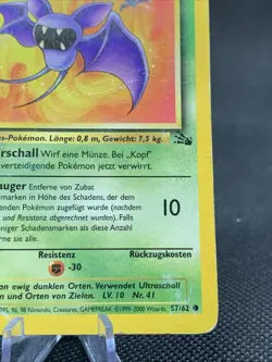 Zubat 1. Edition 57/62 Fossil Set Pokemon Karte/Card Deutsch/German Vintage - Image 5