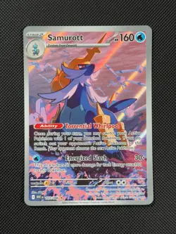 Pokemon Cards Samurott 107/086 White Flare Scarlet & Violet IR Holo - Image 2