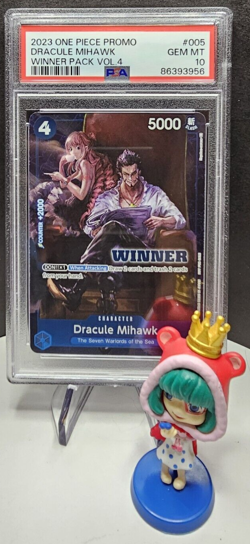 PSA 10 Dracule Mihawk ST03 005 WINNER Promo Tournament One Piece Card Game - Image 1