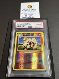 2016 Pokemon XY Evolutions Reverse Foil Holo Arcanine #18 PSA 10 (Pop 46!) - Image 2