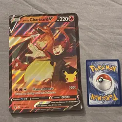 Lance's Charizard V SWSH133 JUMBO OVERSIZED Black Star Promo Pokemon Card - Image 1