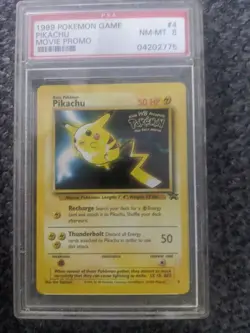 1999 Pokemon Pikachu Movie Black Star Promo Card #4 PSA 8 - Image 3