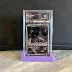 Pokemon TCG Mewtwo Ace Graded 8 Special Illustration Black Star Promo 151 - Image 1