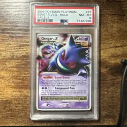 2009 POKEMON PLATINUM ARCEUS #97 GENGAR LV.X-HOLO PSA 8 (regrade 9U) - Image 1