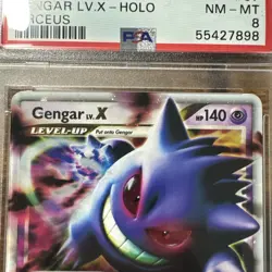 2009 POKEMON PLATINUM ARCEUS #97 GENGAR LV.X-HOLO PSA 8 (regrade 9U) - Image 3