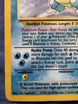 Blastoise - 2/102 - Pokemon Base Set Unlimited Holo Rare Card WOTC MP - Image 5