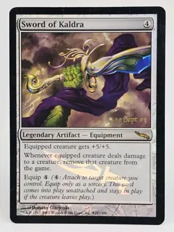 Magic The Gathering MTG Sword of Kaldra Foil Promos: Prerelease Cards - Image 1