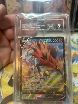 Pokemon Galarian Zapdos V TG19/TG30 Astral Radiance TAG 9 Mint - Image 3