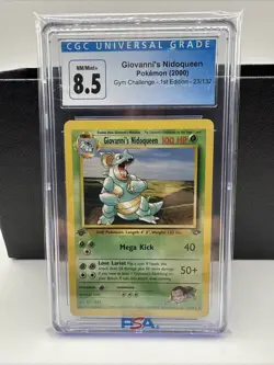 2000 Pokemon Gym Challenge 1st Edition Giovanni's Nidoqueen #23/132 CGC 8.5 - Image 1