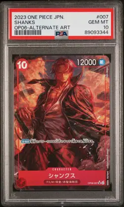 One Piece Card Game PSA 10 SHANKS OP06-007 2023 ALT ART Wings Of The Captain - Image 1