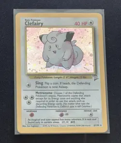Pokemon Clefairy 005/102 Base Set Holo Card - Image 1