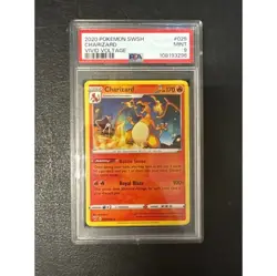 PSA 9 Mint Graded Card 2020 Pokemon SWSH Vivid Voltage Charizard #025 - Image 1