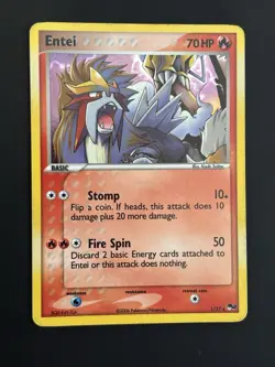 Entei 1/17 Scale Pokemon Pop Series 2 Holo Rare TCG Card LP Condition - Image 1