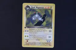 Dark Magneton 1st Edition 28/82 Non Holo Pokemon Card Team Rocket Heavy Play - Image 1