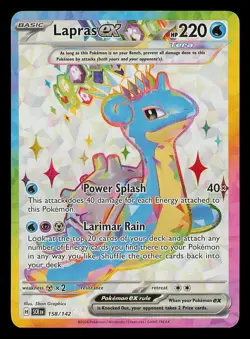 Lapras ex - 158/142 - Ultra Rare - Stellar Crown - Pokemon Card - NM/M - Image 1