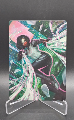 MTG Marvel Spider-Man FOIL Silk, Web Weaver ART SERIES Magic The Gathering - Image 1