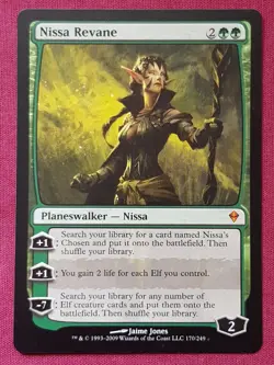 Magic The Gathering ZENDIKAR NISSA REVANE green card MTG - Image 1