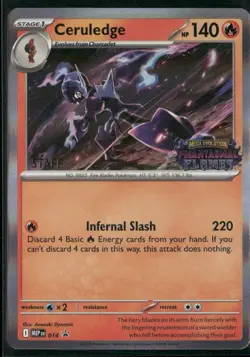 Ceruledge MEP 014 STAFF - Pokemon TCG Phantasmal Flames 2025 Promo NM - Image 1