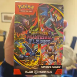 Pokemon TCG Mega Evolution Phantasmal Flames Booster Bundle (6 Pack) X2- Sealed - Image 3