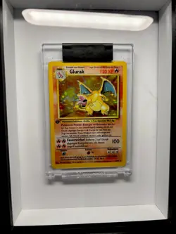 Pokemon Karte Glurak 1.Edition Base Set 4/102 Rare Charizard - Image 1