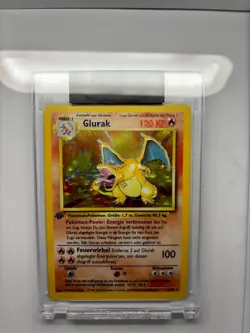 Pokemon Karte Glurak 1.Edition Base Set 4/102 Rare Charizard - Image 3