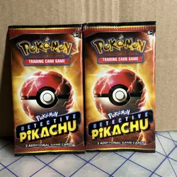 Pokemon Detective Pikachu Promo 2 Card Booster Pack (New) lot of 2 - Image 1