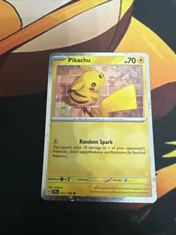 Pikachu 051/162 Cosmo Holo Temporal Forces Promo 2024 - Pokemon Card TCG (NM) - Image 1