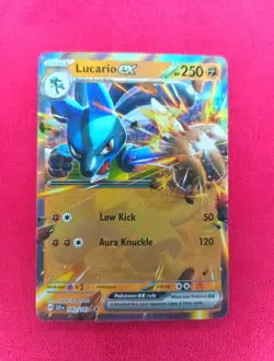 Lucario ex 082/142 Stellar Crown Ultra Rare Holo Pokemon Card NM - Image 1