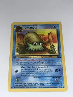 Pokemon TCG Omanyte Fossil 52 Regular 1st Edition Common - Image 2