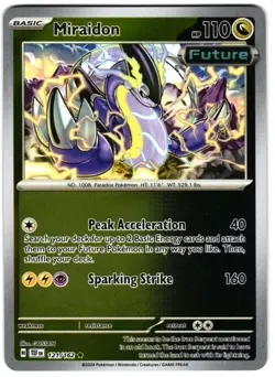 Pokemon TCG Temporal Forces Reverse Holo Miraidon 121/162 Rare - Image 1